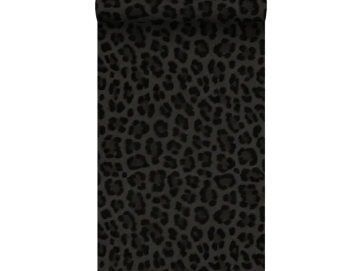 Origin-luxury wallcoverings Origin Wallcoverings Tapete Leopardenmuster Dunkelgrau und Schwarz 53 cm x 10.05 m* Dekorative Tapeten