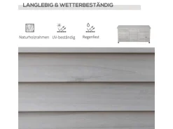 Outsunny Gartenbox Wetterbeständig 127 x 56 x 60 cm Grau