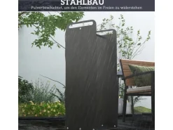 Outsunny Kaminholzregal Brennholzregal für Outdoor Indoor Stahl Schwarz* Regale Schwarz