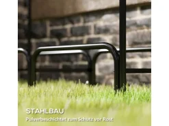 Outsunny Kaminholzregal Feuerholzregal für Garten Metall Schwarz* Regale Schwarz