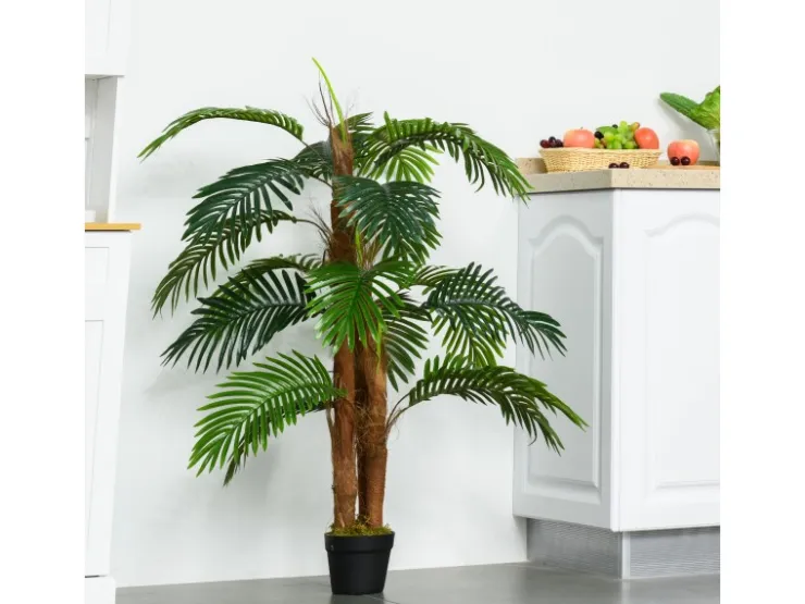 Outsunny Künstliche Pflanzen 120 cm mit Kunststofftopf* Kunstpflanzen