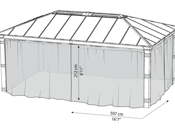 Palram - Canopia Insektenschutz für Pavillon Dallas 6100* Insektenschutz