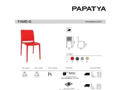 PAPATYA Stuhl Fame-S grau 22