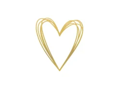 PPD Papierservietten mit Herz 16,5 cm x 16,5 cm 20 Stück Weiß-Gold FSC®* Tischtücher|Papier Servietten