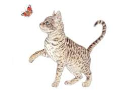PPD Papierservietten mit Katze und Schmetterling 16,5 x 16,5 cm 20 Stück Bunt FSC®