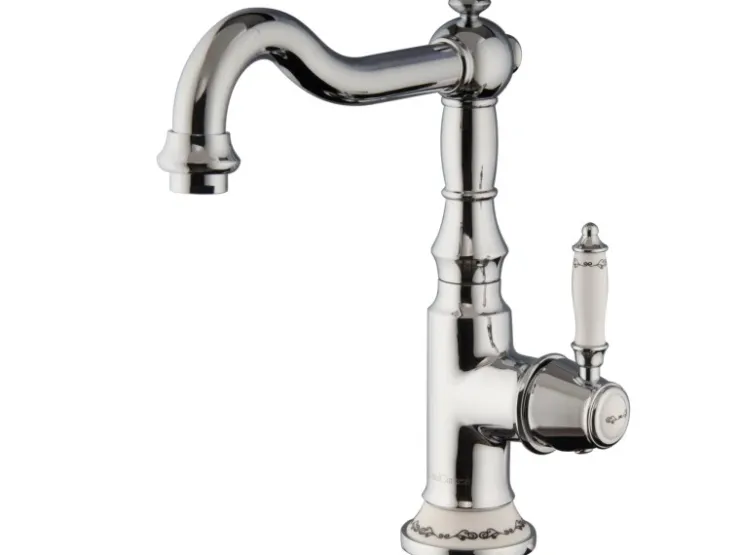 PaulGurkes Nostalgie Waschtischarmatur Küchenarmatur im Retrodesign Metall* Bordüren
