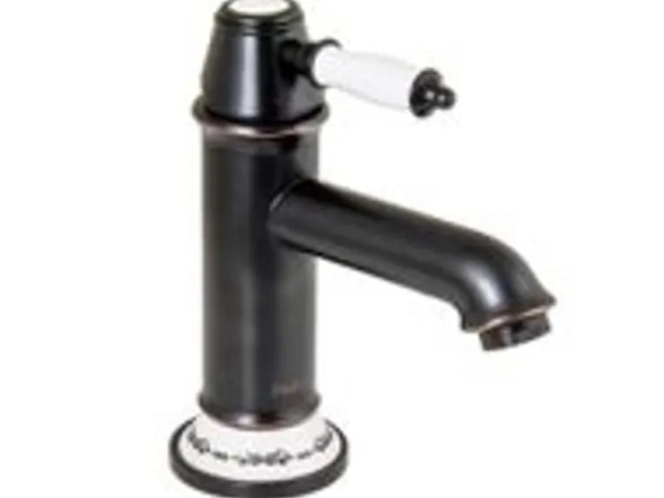 PaulGurkes Schwarze Retro Waschtischarmatur Einhandmischer Bordüre Nostalgie Wasserhahn* Bordüren