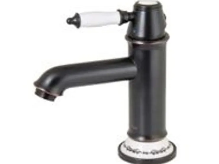 PaulGurkes Schwarze Retro Waschtischarmatur Einhandmischer Bordüre Nostalgie Wasserhahn* Bordüren