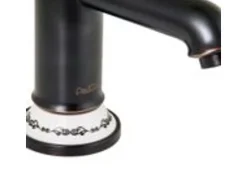 PaulGurkes Schwarze Retro Waschtischarmatur Einhandmischer Bordüre Nostalgie Wasserhahn* Bordüren