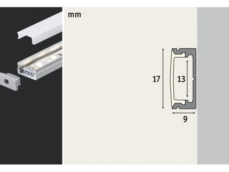 Paulmann Base Profil 1 m mit Diffusor* Vitrinen