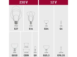 Paulmann LED-Kerze Filament Plug & Shine 24 V 2 W 3000 K Dimmbar* Laternen