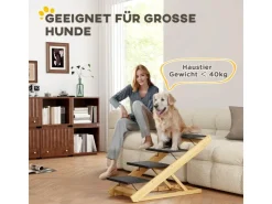 PawHut 2 in 1 Hundetreppe 4 Stufig* Hundebedarf