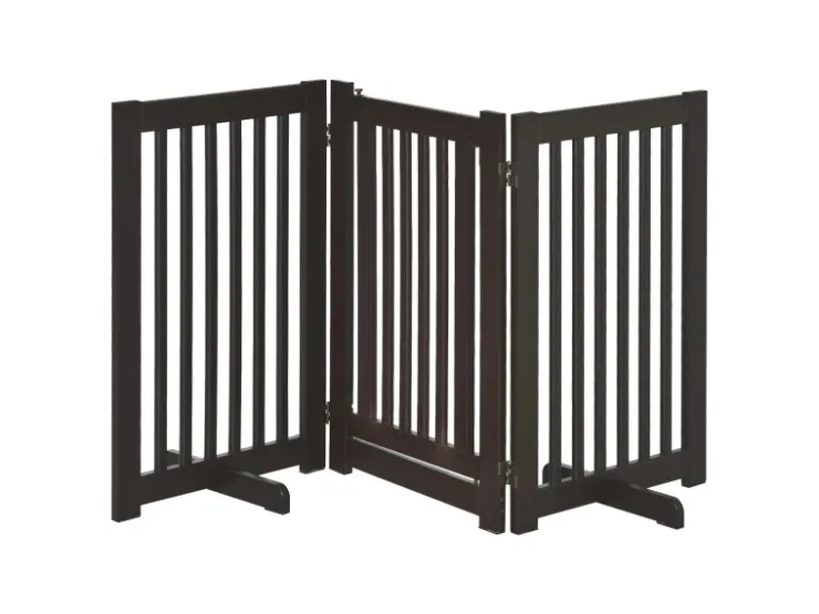 PawHut Absperrgitter Verstellbar Klappbar 155 x 1 5 x 76 cm