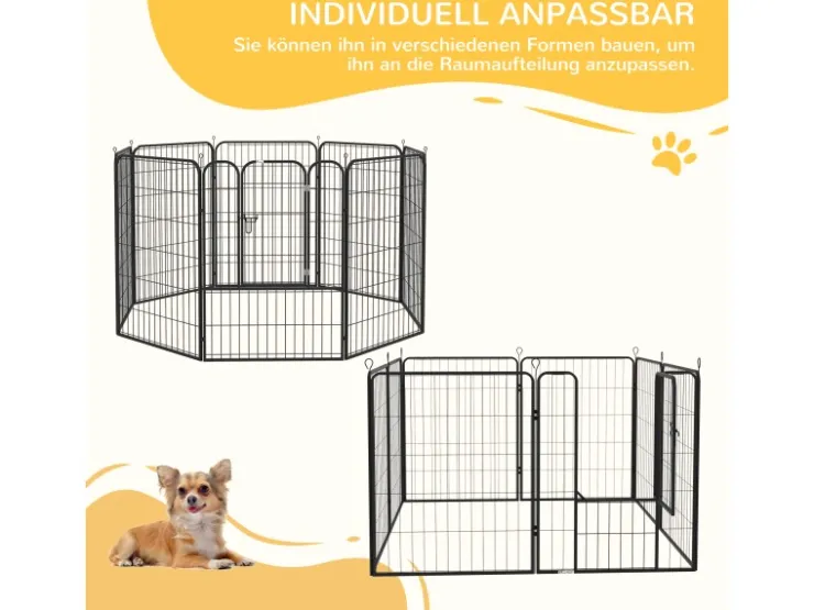 PawHut Freigehege Individuell Gestaltbare Form mit Tür 80 x 100cm* Kleintierbedarf