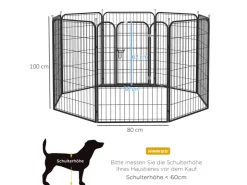 PawHut Freigehege Individuell Gestaltbare Form mit Tür 80 x 100cm* Kleintierbedarf