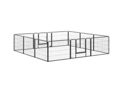 PawHut Freilaufgehege 60 cm Hoch mit Tür 12 Paneelen für Outdoor* Kleintierbedarf