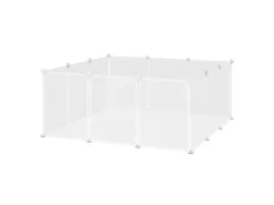 PawHut Freilaufgehege Laufgitter DIY Absperrgitter 105 x 105 x 45 cm