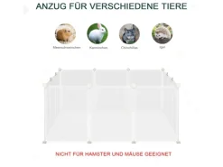 PawHut Freilaufgehege Laufgitter DIY Absperrgitter 105 x 105 x 45 cm