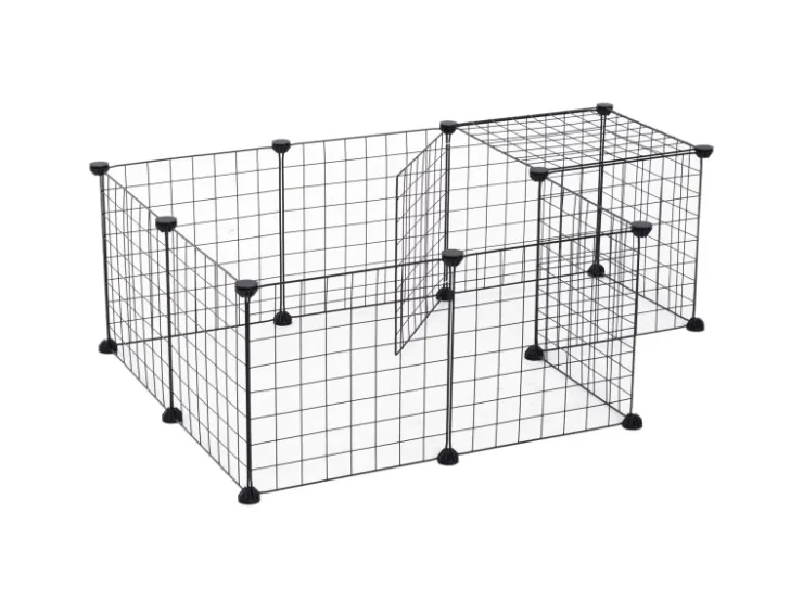 PawHut Gittergehege Metallgitter Flexibel Umformbar 106 x 73 x 36 cm* Kleintierbedarf