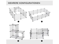 PawHut Gittergehege Metallgitter Flexibel Umformbar 106 x 73 x 36 cm* Kleintierbedarf