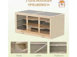PawHut Hamsterkäfig mit Treppen