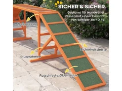 PawHut Hunde Agility Steg Tannenholz Orange 325L x 55B x 69H cm