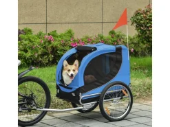 PawHut Hundeanhänger Hunde Fahrrad Anhänger Reflektor* Kleintierbedarf