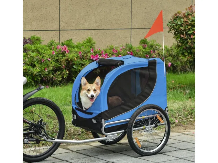 PawHut Hundeanhänger Hunde Fahrrad Anhänger Reflektor* Kleintierbedarf