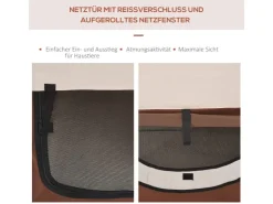 PawHut Hundebox Faltbar mit Kissen Reisetasche Wasserdicht Kaffee 61 x 46 x 51cm* Kissen|Hundebedarf