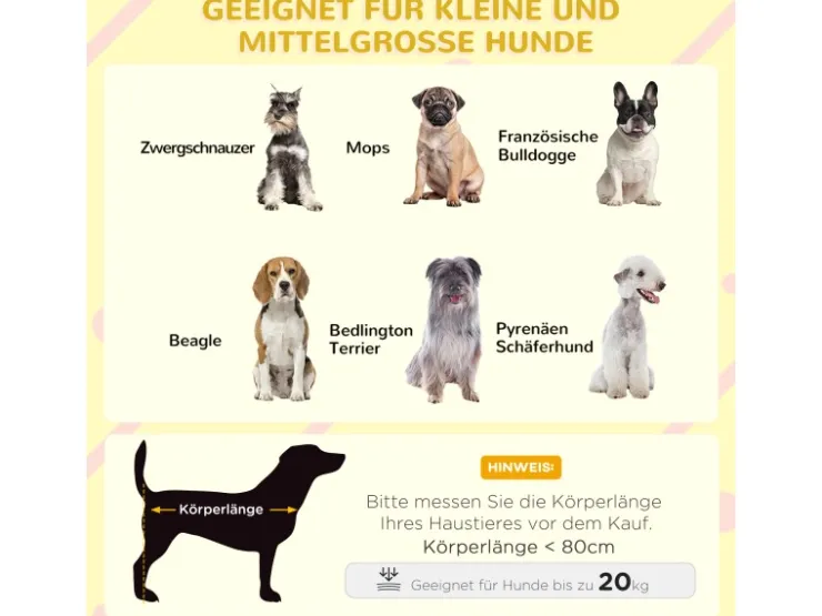PawHut Hundehütte mit Asphaltdach 109 x 79 x 72 cm