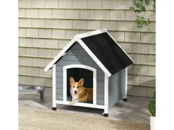 PawHut Hundehütte mit Herausnehmbarem Boden 75 x 88 x 82 cm* Hundebedarf