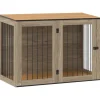 PawHut Hundekäfig Hundebox Stahl MDF Eiche 106B x 60T x 76H cm* Hundebedarf