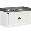 PawHut Hundenapf 2 x 2L mit Schublade Edelstahlnapf* Katzenbedarf