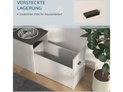 PawHut Hundenapf Futterstation mit Stauraum* Katzenbedarf