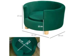 PawHut Hundesofa mit Rückenlehne und Holzbeine bis 4,5 kg* Sofas