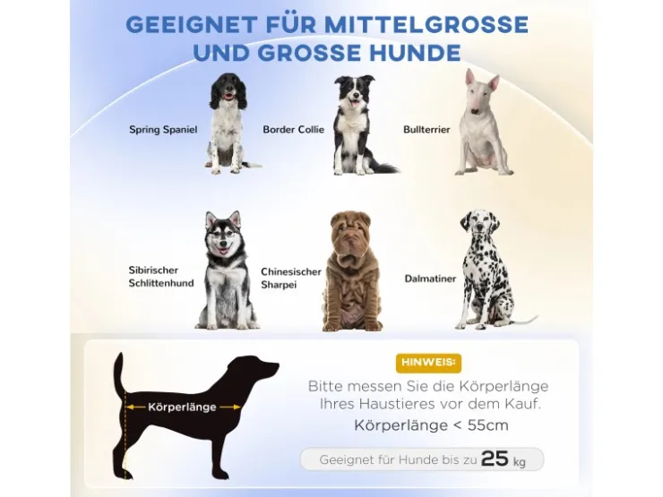 PawHut Hundesofa mit Rückenlehne Holzbeine und Kissen* Hundebedarf