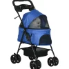 PawHut Hundewagen mit Klappfunktion Becherhalter