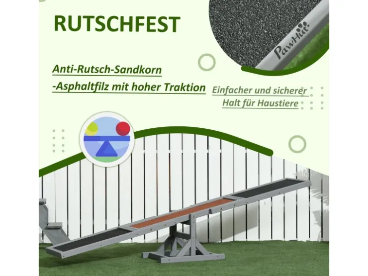 PawHut Hundewippe Hunde Agility Wippe* Hundebedarf