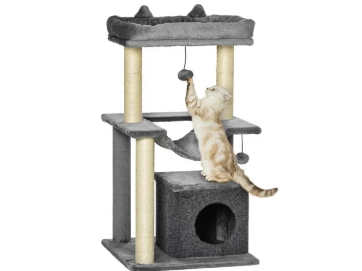 PawHut Katzenbaum 90 cm mit Hängematte* Katzenbedarf