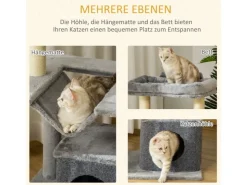PawHut Katzenbaum 90 cm mit Hängematte* Katzenbedarf