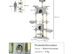 PawHut Katzenbaum Ecke Katzenkratzbaum