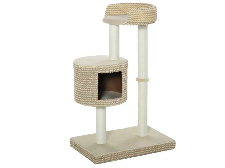 PawHut Katzenbaum Kuschelige Aussichtsplattformen 61x41x96 cm