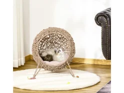 PawHut Katzenhaus mit Kissen und Erhöhten Füßen* Kissen|Katzenbedarf