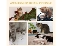 PawHut Katzenkratzbaum 240-260 cm Deckenhoch mit Sisalseil* Katzenbedarf