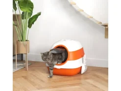 PawHut Katzentoilette mit Deckel und Streuschaufel* Katzenbedarf