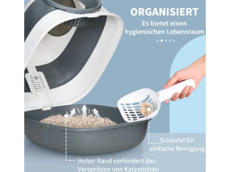 PawHut Katzentoilette mit Deckel* Katzenbedarf