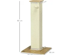PawHut Kratzbaum 80 cm mit Spielball Kratzsäule aus Sisalseil* Katzenbedarf