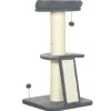 PawHut Kratzbaum 92H cm mit Kratzbrett und Spielball