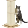 PawHut Kratzstamm Kratzsäule MDF Sisal Eiche 34L x 34B x 67H cm* Katzenbedarf