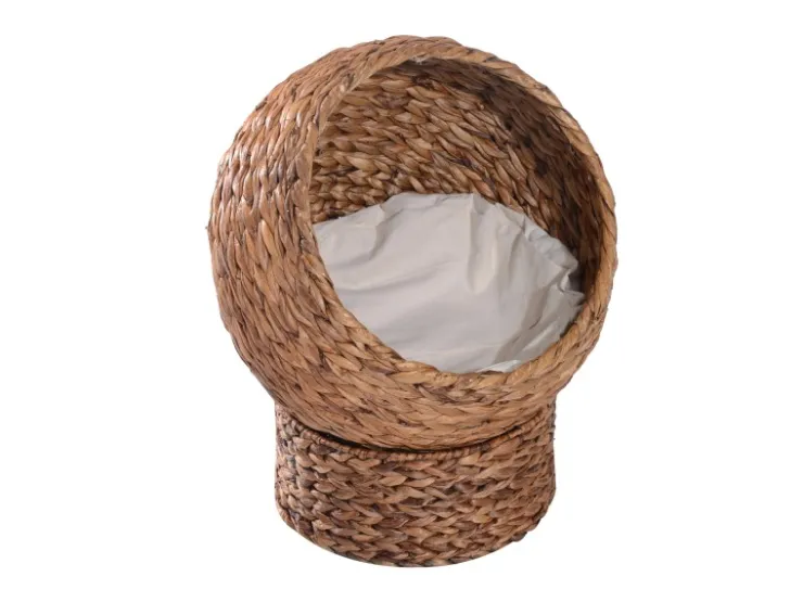 PawHut Rattan Katzenkorb mit Kissen* Katzenbedarf